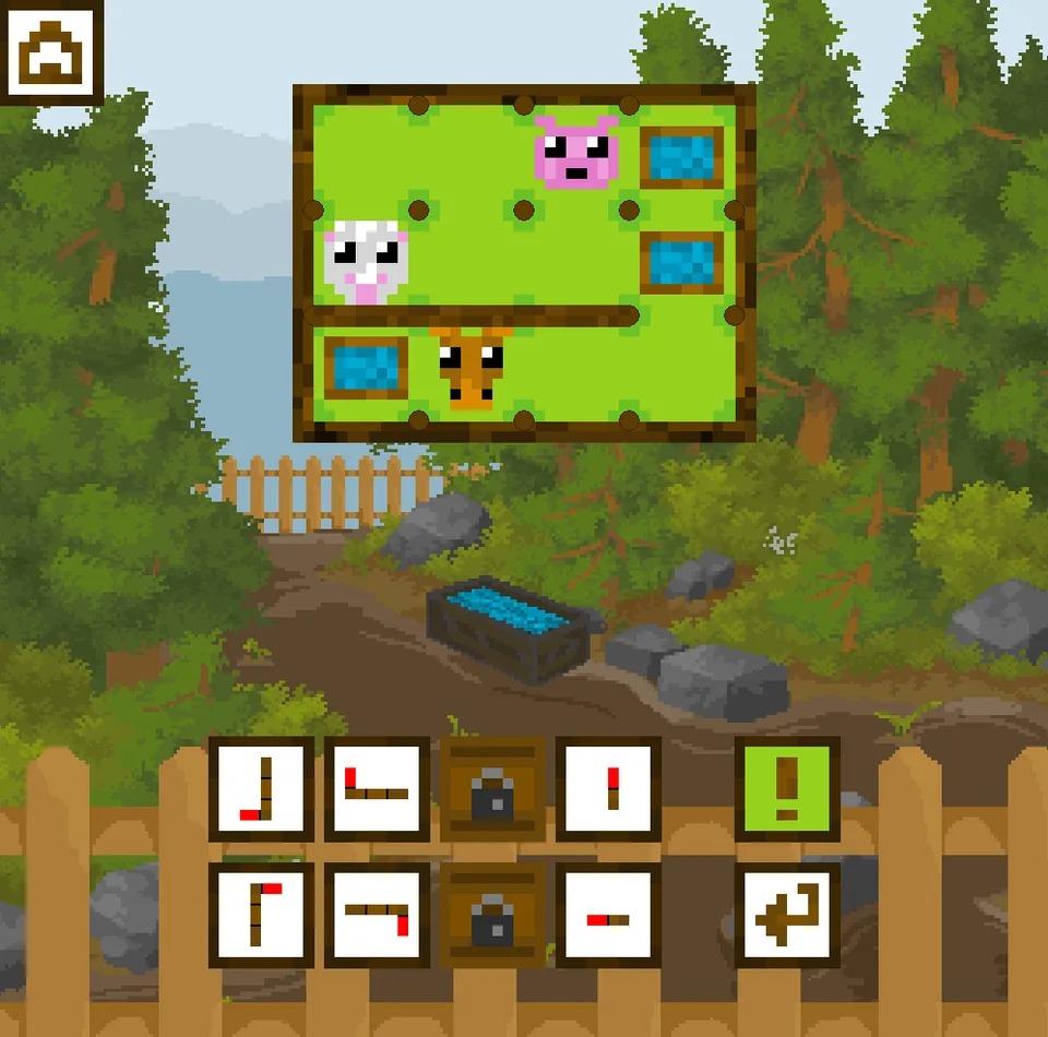 Placing fences to separate the animals in a Smart Farmer level